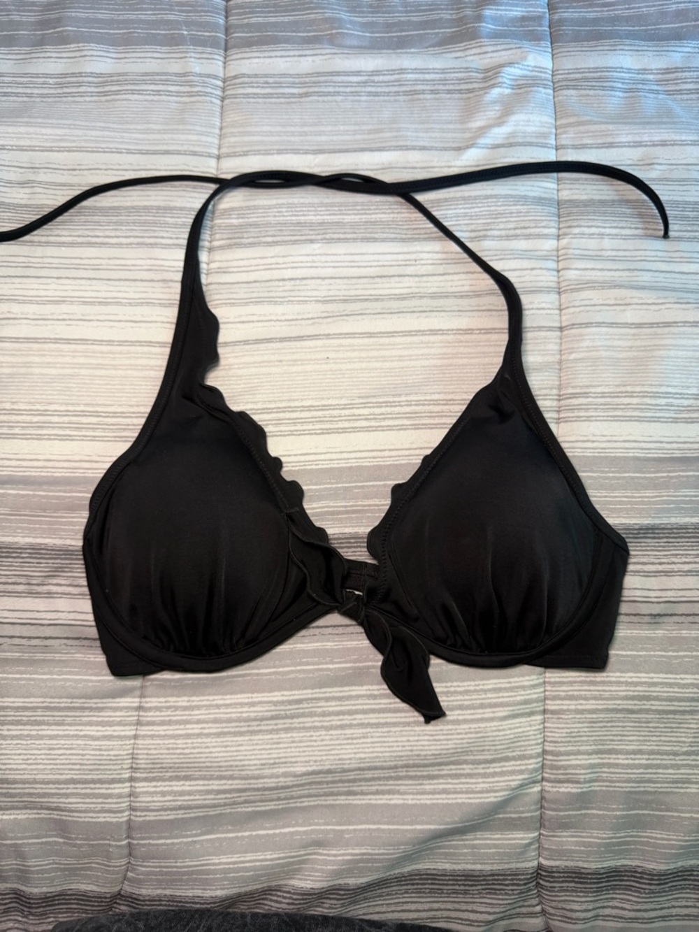 Victoria's Secret Black Halter Bikini Top